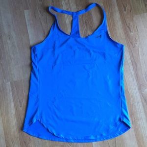 Women’s UA Heatgear Coolswitch tank blue M.